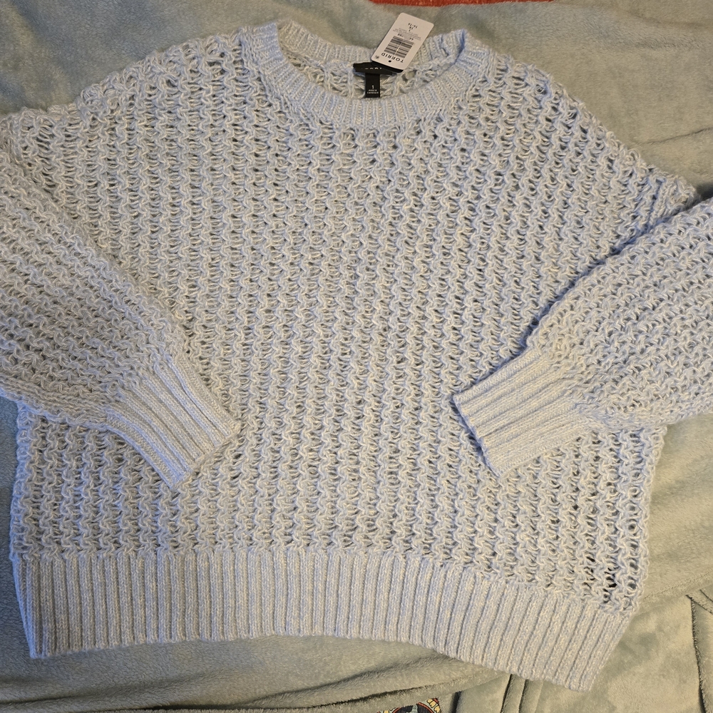 NWT Torrid Cropped Open Weave Women's  Sweater